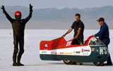Erfolgreiche Fahrt, Bonneville 2006. Foto Keeler